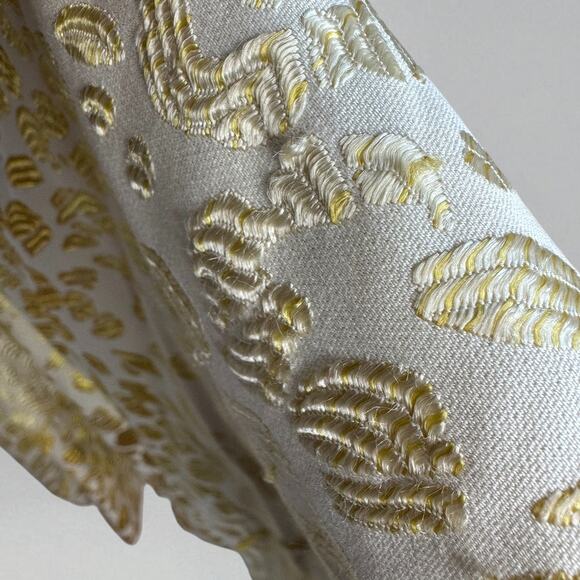 Vintage Blazer Oscar De La Renta Jacket Gold Cream Animal Brocade Women's 12 - Picture 7 of 8